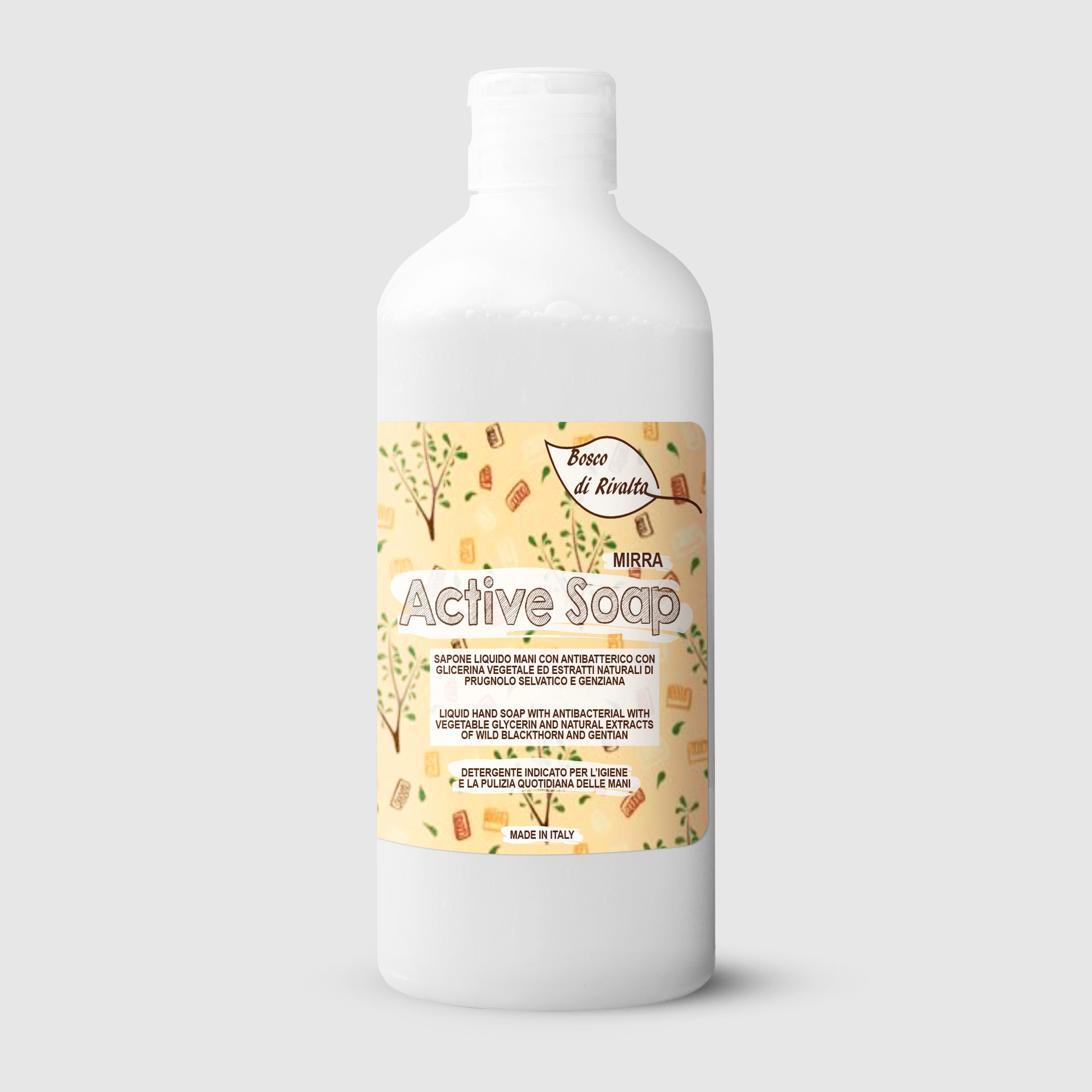 Sapone liquido vegetale mani corpo BIO Mirra - Atelier Nativa